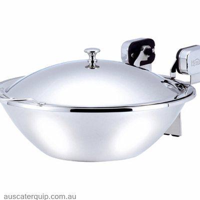 Hyperlux INDUCTION SERVER-WOK 340mm WITH GLASS LID-Auscaterquip