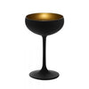 Stolzle  OLYMPIC CHAMPAGNE COUPE 230ml MATT BLACK/GOLD (x6)