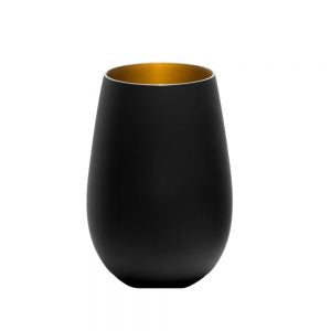 Stolzle  OLYMPIC TUMBLER 465ml MATT BLACK/GOLD (Pack of 24)