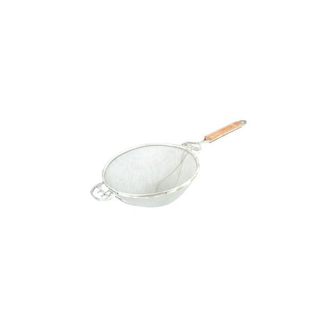 Trenton  STRAINER-DOUBLE STAINLESS STEEL MESH | RE-INFORCED | 230mm WOOD HANDLE (Each)