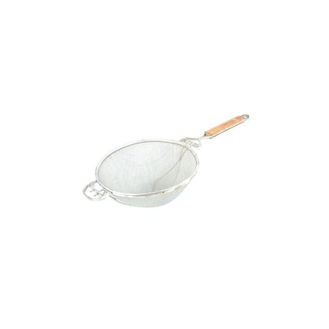 Trenton  STRAINER-DOUBLE STAINLESS STEEL MESH | RE-INFORCED | 260mm WOOD HANDLE (Each)