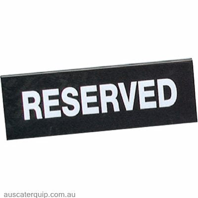 Chef Inox SIGN: "RESERVE" DOUBLE-SIDE BLACK