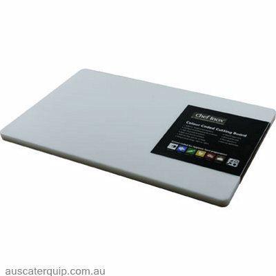 Chef Inox CUTTING BOARD-PP GN 1/1 530x325x20mm WHITE-Auscaterquip
