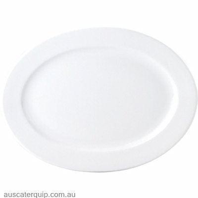 Royal Porcelain PLATTER-OVAL-360mm CHELSEA RIM SHAPE (4003)-Auscaterquip