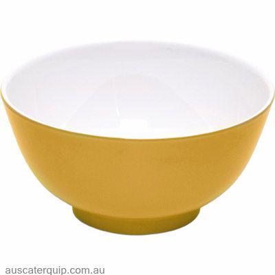 JAB GELATO-YELLOW/WHITE ROUND CEREAL BOWL 150mm (STS0780)-Auscaterquip