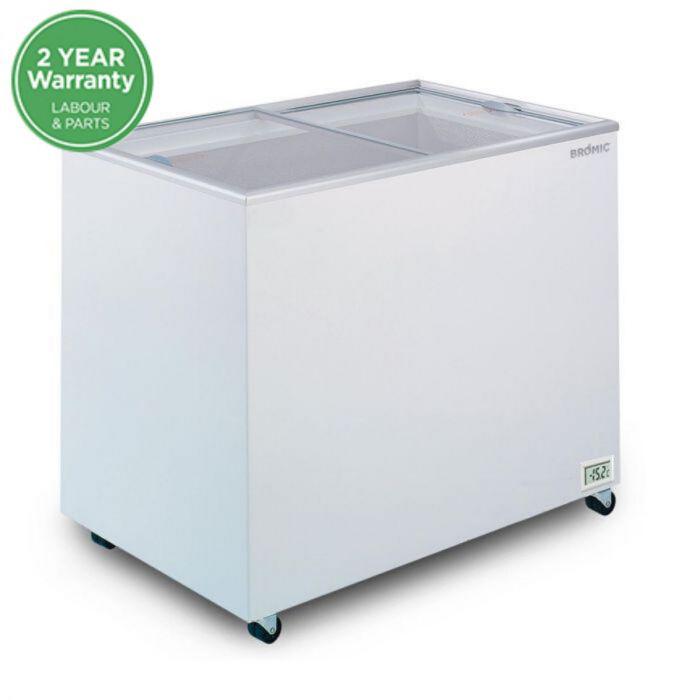 BROMIC Flat Glass Chest Freezer - 296L