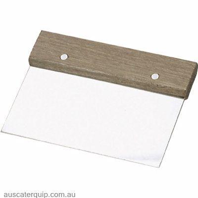 Chef Inox DOUGH SCRAPER-Stainless Steel 150x75mm WOOD HDL