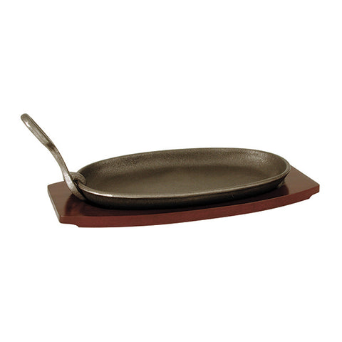 Moda  STEAK SIZZLER-CAST IRON | W/WOOD BASE | 290x180mm  (Each)