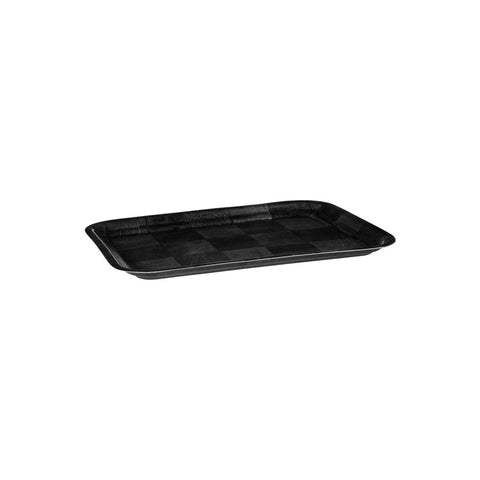 Trenton  RECT TRAY-W/WOOD, 250x350mm BLACK (Each)