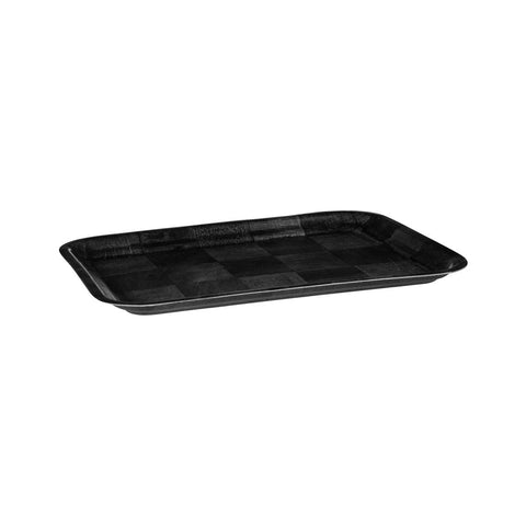 Trenton  RECT TRAY-W/WOOD, 300x400mm BLACK (Each)