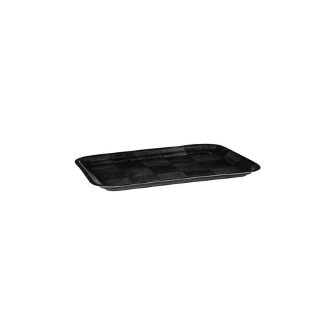 Trenton  RECT TRAY-W/WOOD, 200x300mm BLACK (Each)