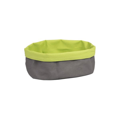 Moda  CANVAS BAG-OVAL, 250x180x90mm  CHARCOAL/LIME (Each)