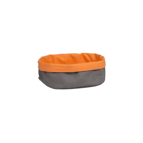 Moda  CANVAS BAG-OVAL, 200x150x70mm   CHARCOAL/ORANGE (Each)