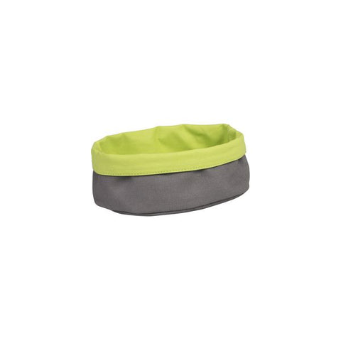 Moda  CANVAS BAG-OVAL, 200x150x70mm  CHARCOAL/LIME (Each)