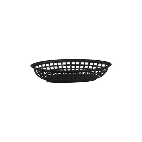 Moda  SERVING BASKET-PP, OVAL | 240x150x50mm      BLACK (doz)