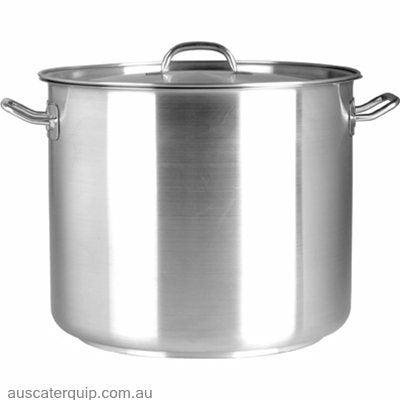 Chef Inox STOCKPOT-18/10 50.0lt 400x400mm w/LID ELITE-Auscaterquip