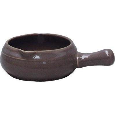 tablekraft ARTISTICA SAUCE BOAT W/HDLE 110x45mm MOCHA-Auscaterquip