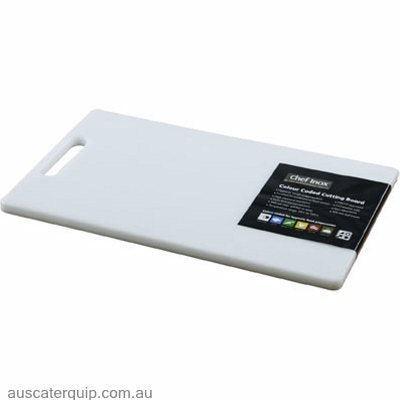 Chef Inox CUTTING BOARD-PP 205x355x12mm WHITE W/HDL-Auscaterquip