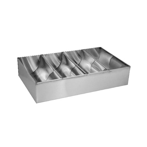 Trenton  CUTLERY BOX-S/S, 4 COMP., 450x260x100mm STAINLESS STEEL (Each)