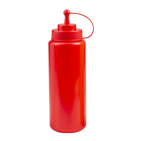 Trenton  SQUEEZE BOTTLE WIDE MOUTH-W/CAP | 1.0lt RED (Each)