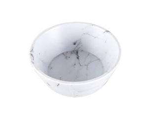 Zicco Melamine  SERVE WHITE MARBLE ROUND BOWL 125x125x45mm