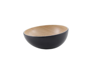 Zicco Melamine  ECHO ROUND BOWL BLACK/BIRCH 215x86.5mm