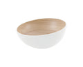Zicco Melamine  ECHO ROUND BOWL WHITE/BIRCH 252x110mm