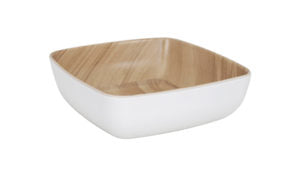 Zicco Melamine  ECHO WHITE/BIRCH SERVING BOWL 165x165x55mm