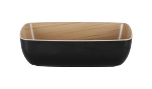Zicco Melamine  ECHO BLACK/BIRCH BOWL GN 1/4 265x162x75mm