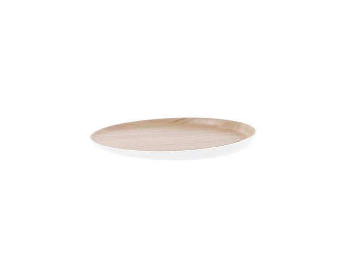 Zicco Melamine  ECHO ROUND PLATTER WHITE/BIRCH 227x26mm
