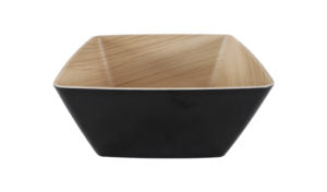 Zicco Melamine  ECHO BLACK/BIRCH SQUARE BOWL 250x250x120mm