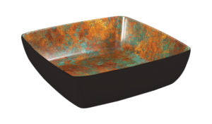 Zicco Melamine  PATINA/BLACK SERVING BOWL 250x250x75mm 2.65lt