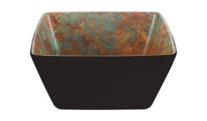 Zicco Melamine  PATINA/BLACK SQUARE BOWL 250x250x120mm 3.5lt
