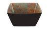 Zicco Melamine  PATINA/BLACK SQUARE BOWL 250x250x120mm 3.5lt