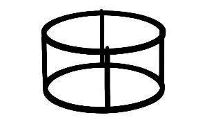 Zicco Melamine ZICCO FORM METAL BLACK STAND ROUND 285x160mm