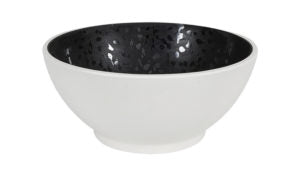 Zicco Melamine  DUSK ROUND BOWL BLACK/WHITE 250x110mm