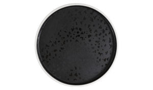 Zicco Melamine  DUSK ROUND TRAY BLACK/WHITE 285x18mm