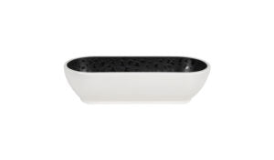 Zicco Melamine  DUSK OVAL BOWL BLACK/WHITE 265x108x70mm