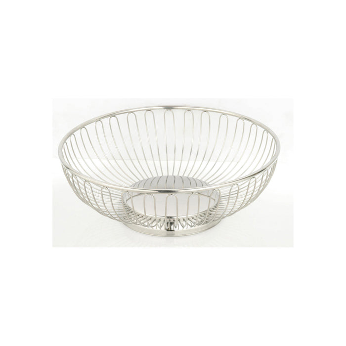 ROUND BASKET 175x60mm WIRE 18/10 SOLID BASE-Auscaterquip
