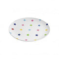 JAB JAB MULTICOLOUR STARS ON WHITE ROUND PLATE COUPE 250mm (x12)