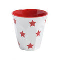 JAB JAB RED STARS ON WHITE ESPRESSO CUP 70mm 200ml (x12)
