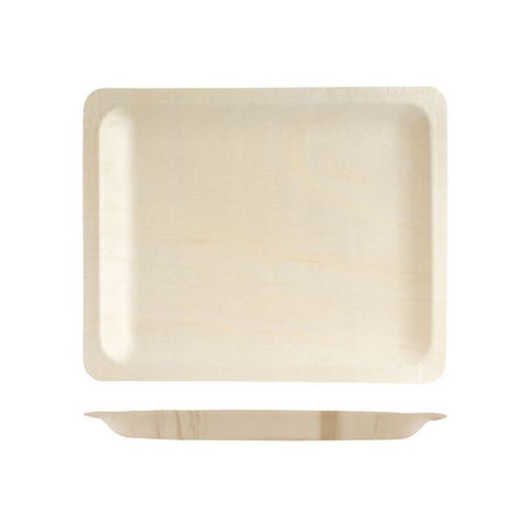 Design En Bouche  RECT. PLATE-BIO WOOD, 270x220mm BIO WOOD (Pack)