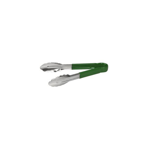 Trenton  COLOUR CODED TONG-S/S | 230mm GREEN PVC HANDLE (Each)