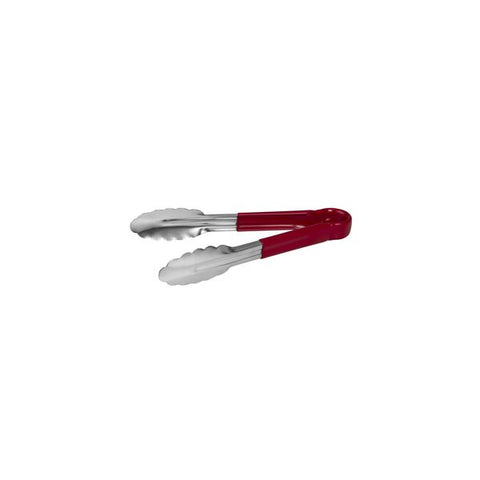 Trenton  COLOUR CODED TONG-S/S | 230mm RED PVC HANDLE (Each)