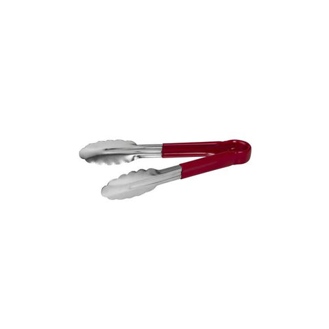Trenton  COLOUR CODED TONG-S/S | 300mm RED PVC HANDLE (Each)
