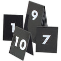 tablekraft SET OF TABLE NoS 1-10 WHITE TEXT ON BLACK 75x55mm-Auscaterquip