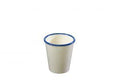 JAB JAB VINTAGE CREAM/BLUE RIM ENAMEL LOOK TUMBLER 80x90mm (x6)