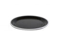 JAB JAB VINTAGE BLACK/WHITE RIM ENAMEL LOOK ROUND PLATE 255mm (x6)