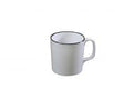 JAB JAB VINTAGE WHITE/BLACK RIM ENAMEL LOOK MUG  80x85mm (x6)