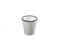 JAB JAB VINTAGE WHITE/BLACK RIM ENAMEL LOOK TUMBLER 80x90mm (x6)